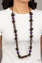 Load image into Gallery viewer, Paparazzi&#39;s Cozumel Coast - Purple Wood necklace
