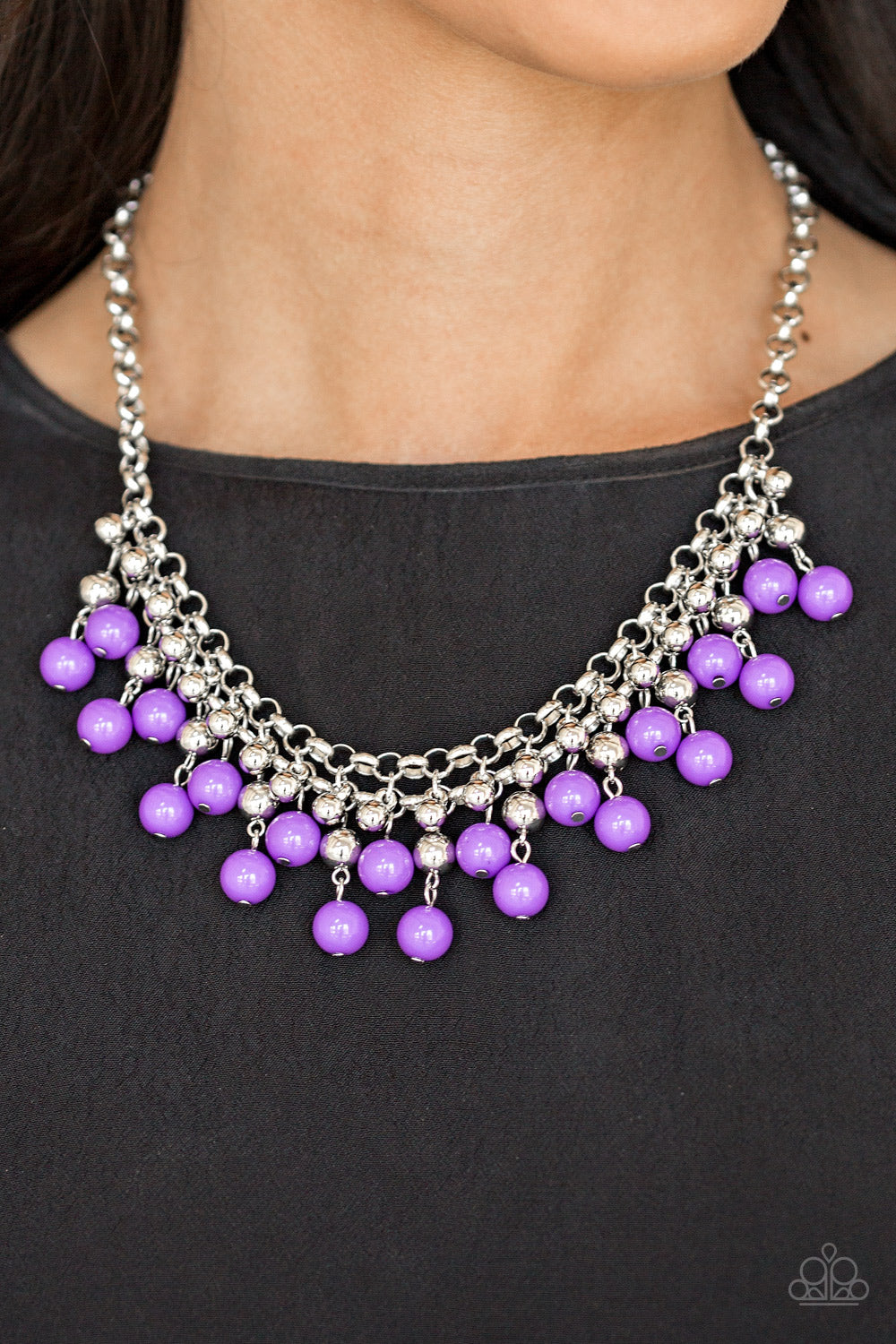 Paparazzi's Friday Night Fringe - Purple necklace