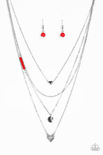 Load image into Gallery viewer, Paparazzi&#39;s Gypsy Heart - Red necklace
