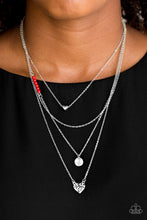 Load image into Gallery viewer, Paparazzi&#39;s Gypsy Heart - Red necklace
