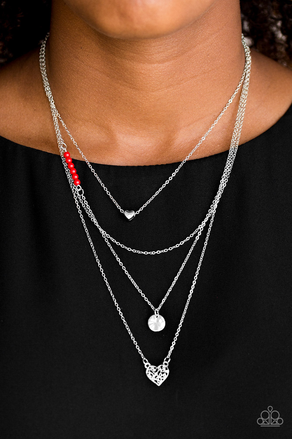 Paparazzi's Gypsy Heart - Red necklace