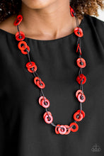 Load image into Gallery viewer, Paparazzi&#39;s Waikiki Winds - Red Wood necklace
