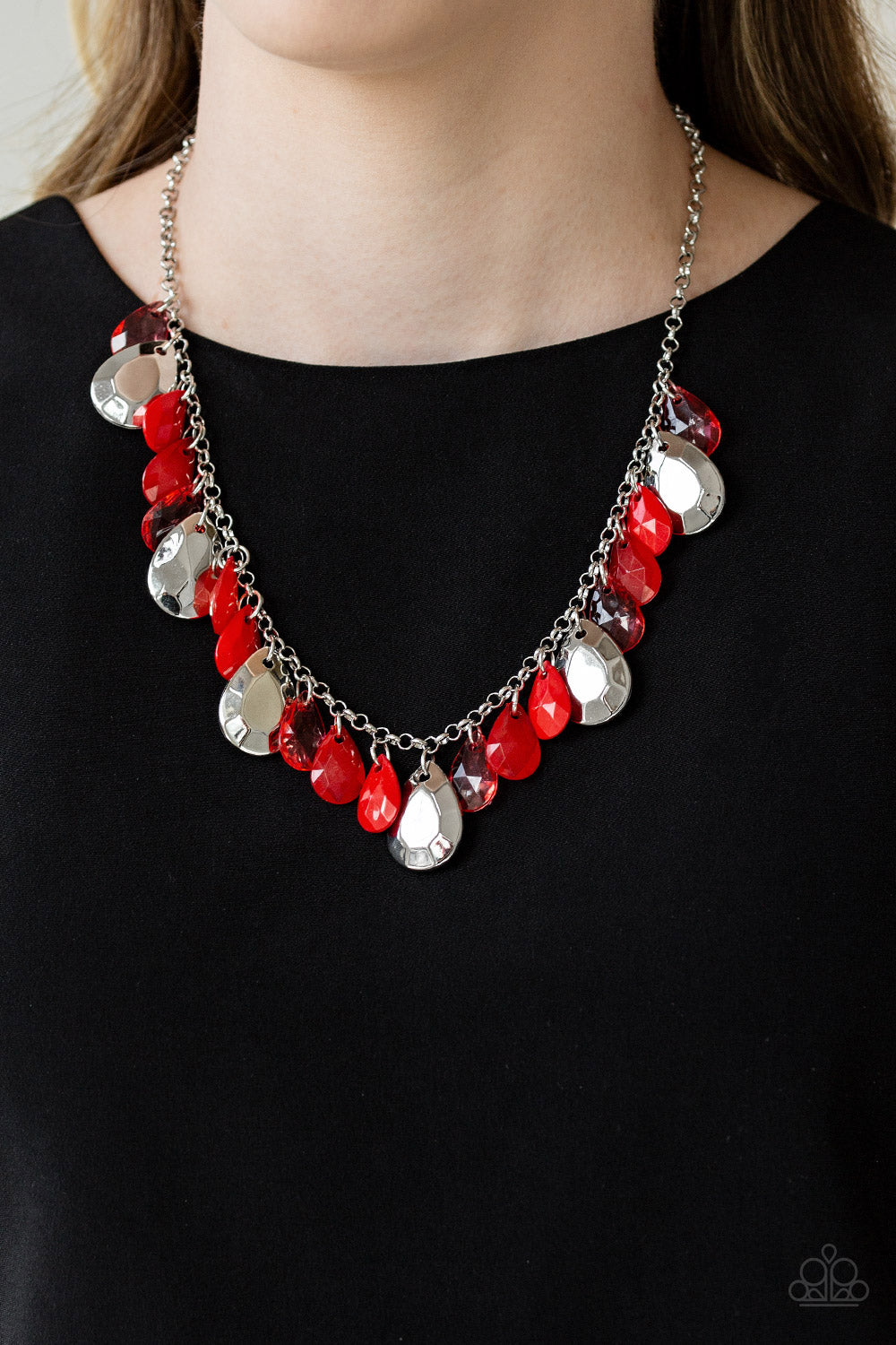 Paparazzi's Hurricane Season - Red necklace