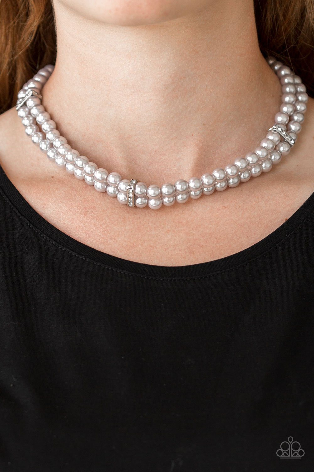 Paparazzi's Put On Your Party Dress - Silver Pearl necklace