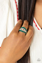 Load image into Gallery viewer, Paparazzi&#39;s Trending Treasure - Green ring
