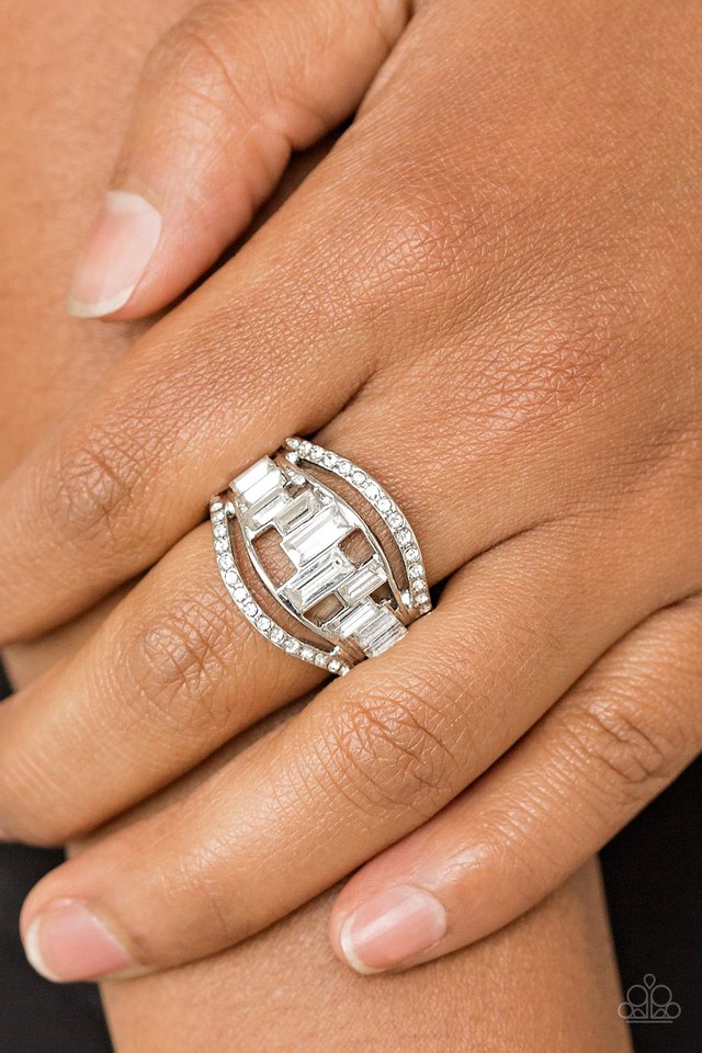 Paparazzi's Treasure Chest Charm - White ring