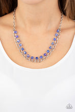 Load image into Gallery viewer, Paparazzi&#39;s Block Party Princes - Blue Iridescent necklace
