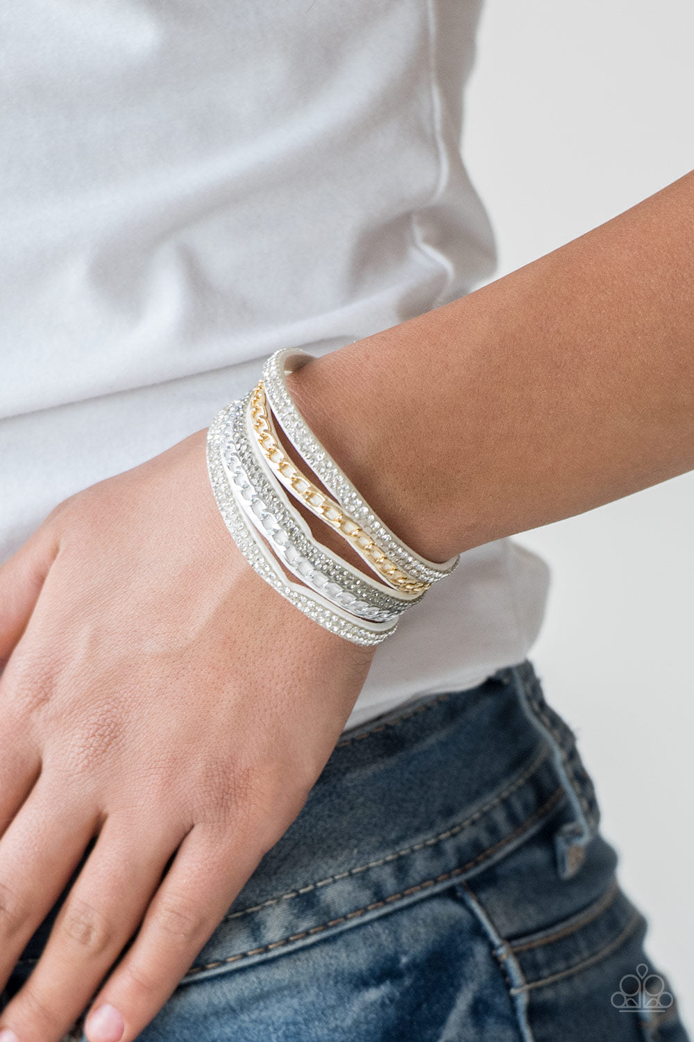 Paparazzi's Fashion Fiend - White Urban bracelet