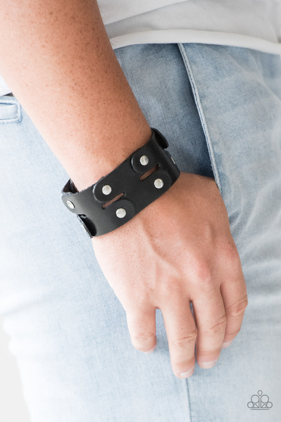 Paparazzi's Downright Desperado - black Urban Men bracelet