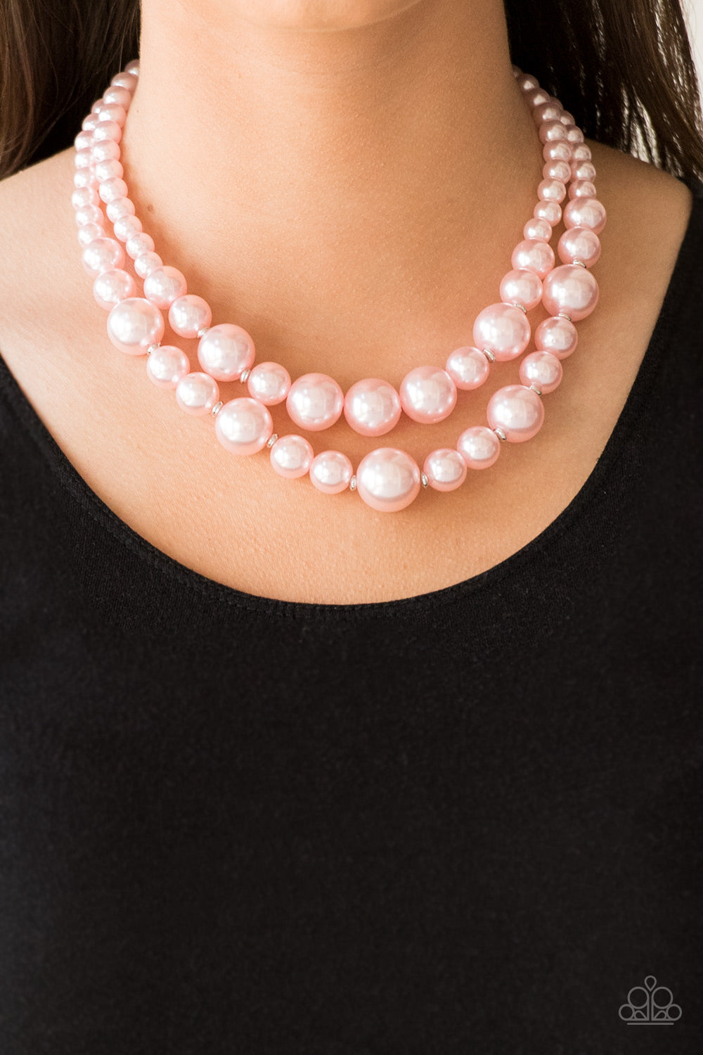 Paparazzi's The More the Modest - Pink Pearl necklace