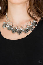 Load image into Gallery viewer, Paparazzi&#39;s Very Valentine - Silver Pearl necklace
