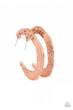Load image into Gallery viewer, Paparazzi&#39;s The HOOP Up - Copper hoop earrings
