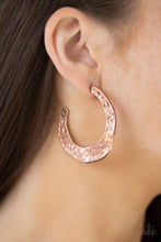 Load image into Gallery viewer, Paparazzi&#39;s The HOOP Up - Copper hoop earrings
