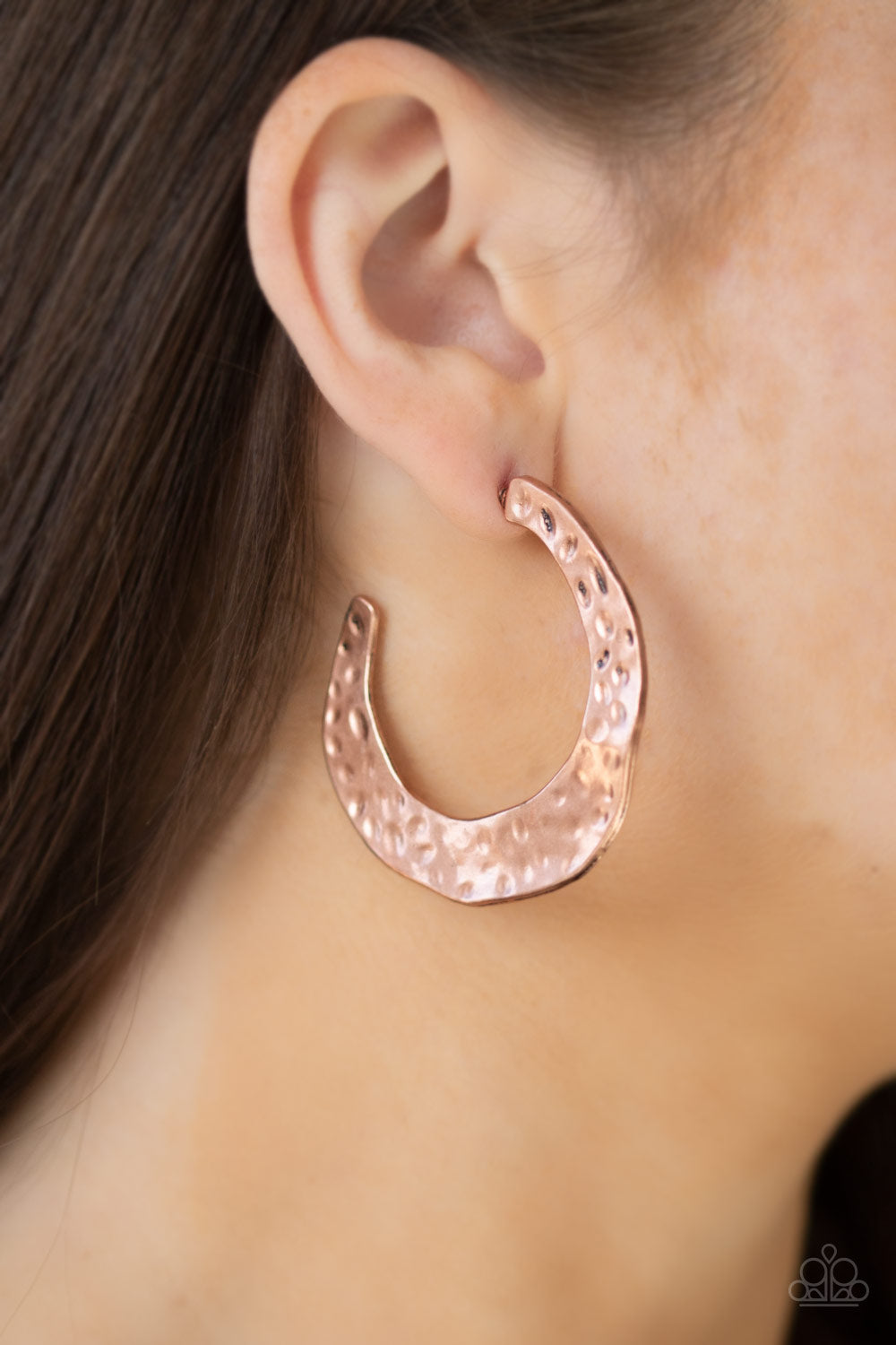 Paparazzi's The HOOP Up - Copper hoop earrings