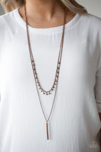 Load image into Gallery viewer, Paparazzi&#39;s Keep Your Eye On the Pendulum - Copper necklace
