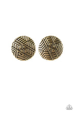 Load image into Gallery viewer, Paparazzi&#39;s Bright As a Button - Brass post earrings
