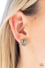 Load image into Gallery viewer, Paparazzi&#39;s Bright As a Button - Brass post earrings
