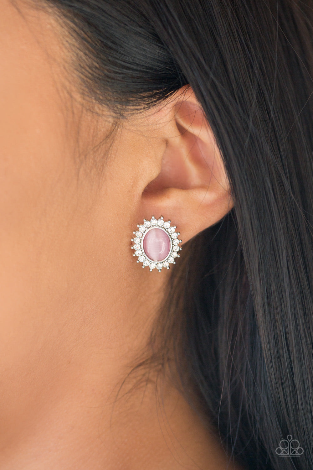 Paparazzi's Hey There, Gorgeous - Pink post earrings