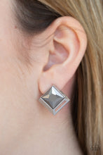 Load image into Gallery viewer, Paparazzi&#39;s Stellar Square - Silver post earrings
