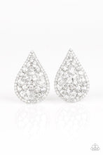 Load image into Gallery viewer, Paparazzi&#39;s REIGN-Storm - White post earrings
