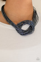 Load image into Gallery viewer, Paparazzi&#39;s Knotted Knockout - Blue Seed Beads necklace
