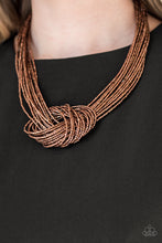 Load image into Gallery viewer, Paparazzi&#39;s Knotted Knockout - Copper Seed Beads necklace
