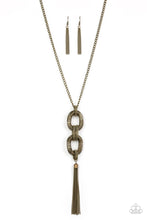 Load image into Gallery viewer, Paparazzi&#39;s Enmeshed In Mesh - Brass necklace
