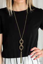 Load image into Gallery viewer, Paparazzi&#39;s Enmeshed In Mesh - Brass necklace
