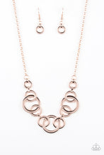 Load image into Gallery viewer, Paparazzi&#39;s Going In Circles - Rose Gold necklace
