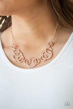 Load image into Gallery viewer, Paparazzi&#39;s Going In Circles - Rose Gold necklace
