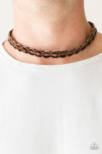 Load image into Gallery viewer, Paparazzi&#39;s Track Tracker - Brown Urban Men Necklace
