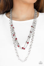 Load image into Gallery viewer, Paparazzi&#39;s Metro Mixer - Red necklace
