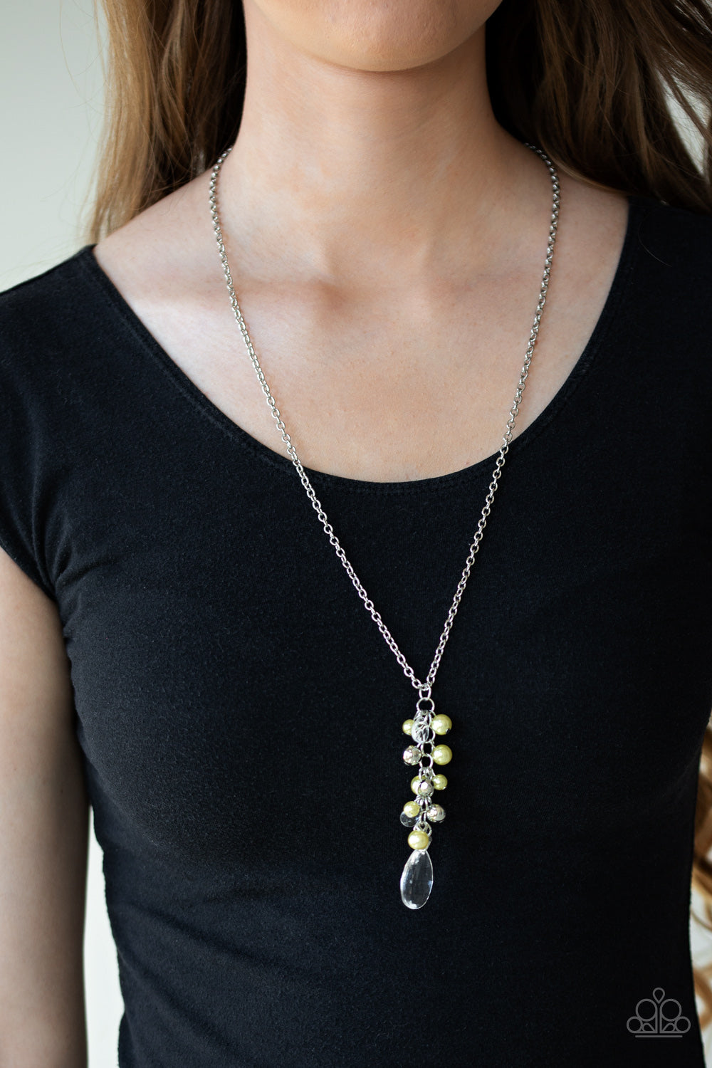 Paparazzi's Teardrop Serenity - Yellow Pearl necklace