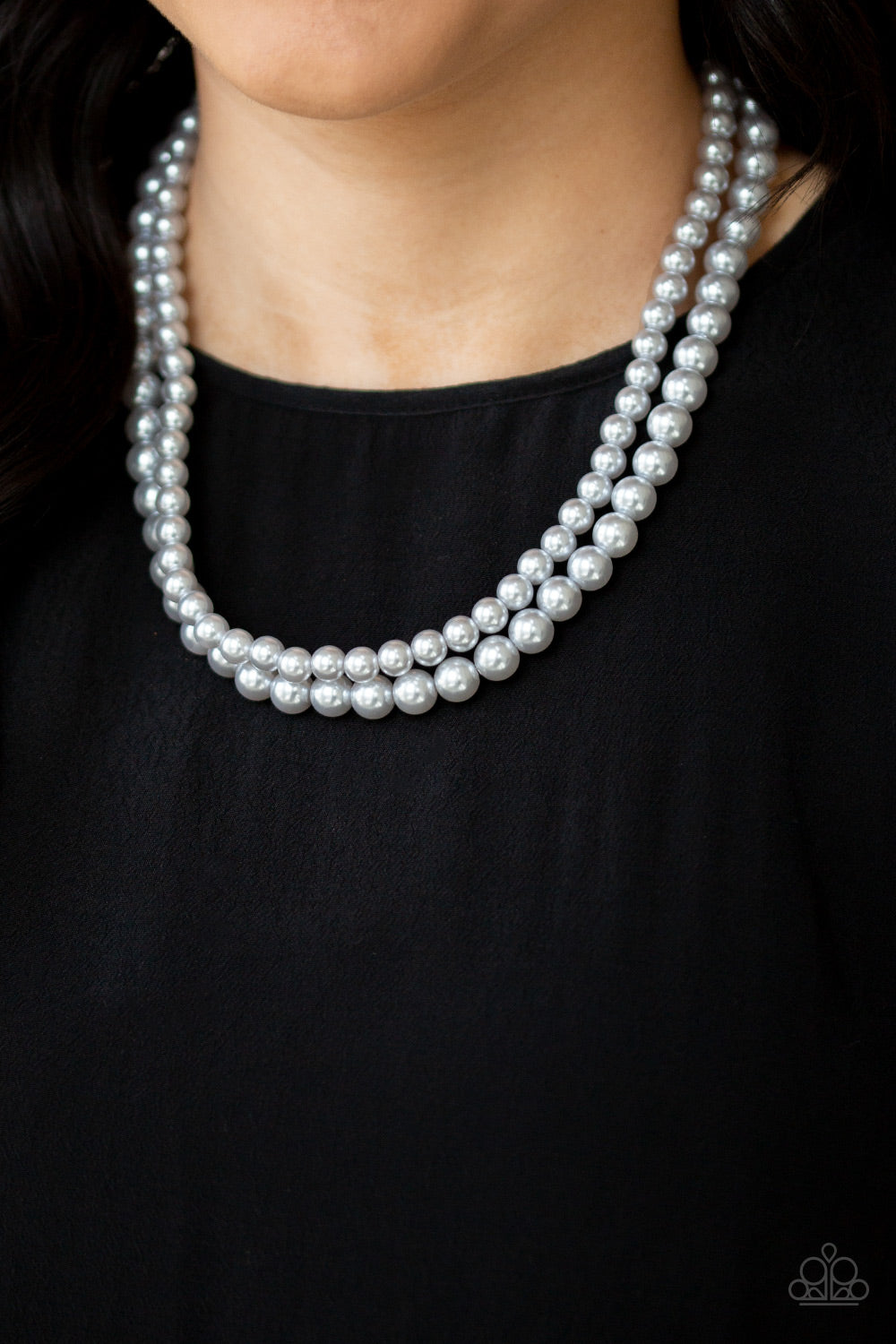 Paparazzi's Woman of the Century - Silver pearl necklace