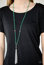 Load image into Gallery viewer, Paparazzi&#39;s Tassel Takeover - Green necklace
