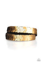 Load image into Gallery viewer, Paparazzi&#39;s Under the Sequins - Gold Urban bracelet
