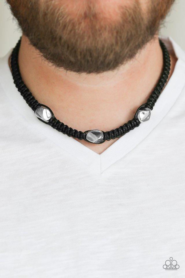 Paparazzi's RIDER'S Block - Black Urban Men necklace