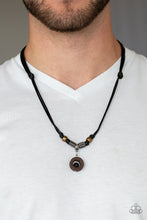 Load image into Gallery viewer, Paparazzi&#39;s Tiki Thunder - Black Urban Men necklace
