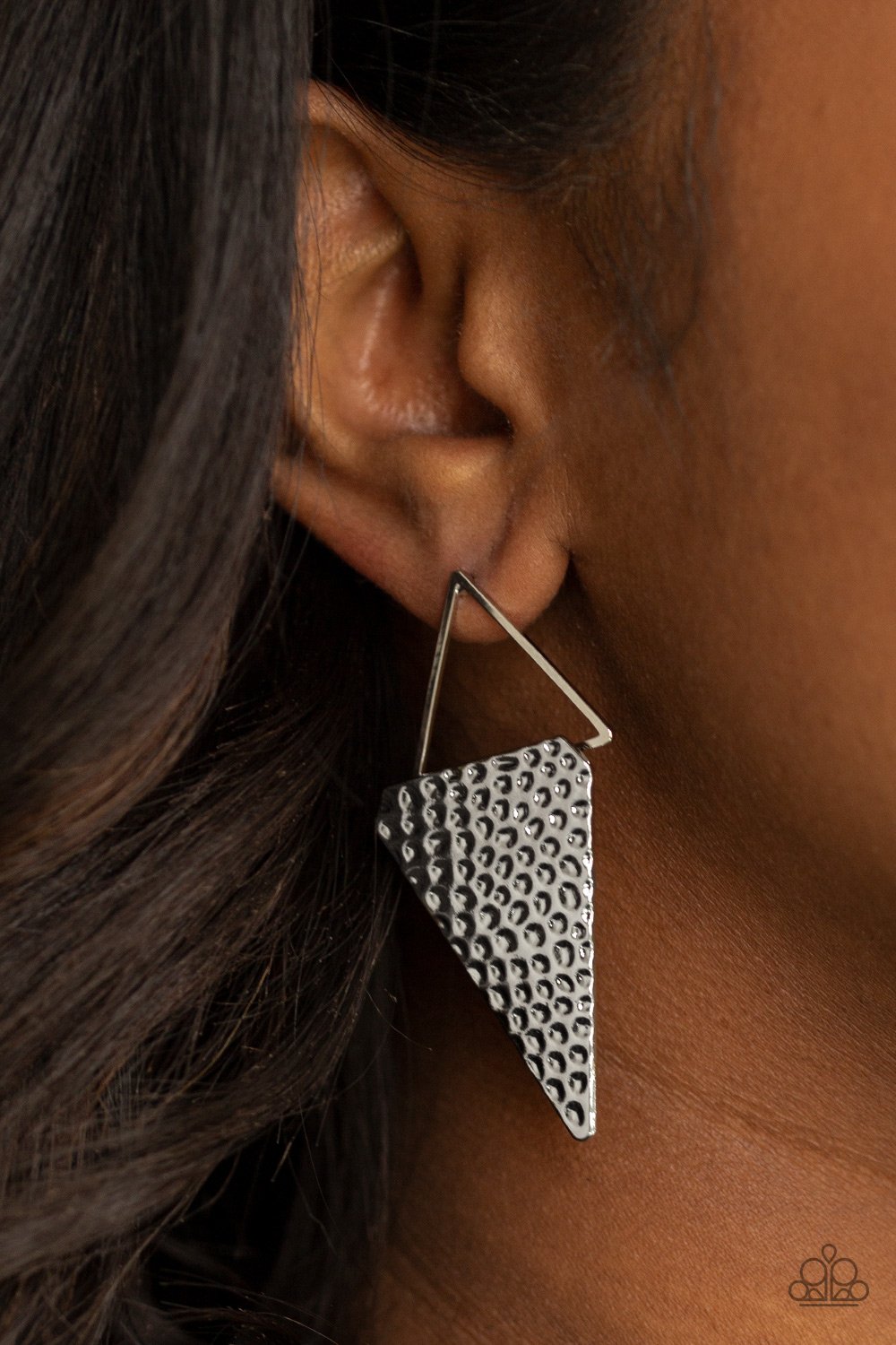 Paparazzi's Have a Bite - Silver post earrings