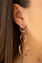 Load image into Gallery viewer, Paparazzi&#39;s Three Ring Radiance - Copper post earrings
