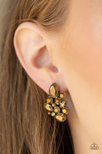 Load image into Gallery viewer, Paparazzi&#39;s Galaxy Glimmer - Brass post earrings
