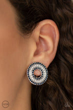 Load image into Gallery viewer, Paparazzi&#39;s Spun Out On Shimmer - Blue Clip-On earrings
