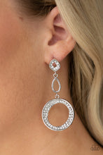 Load image into Gallery viewer, Paparazzi&#39;s On the Glamour Scene - White post earrings
