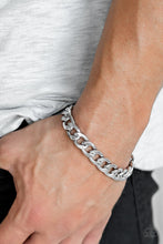 Load image into Gallery viewer, Paparazzi&#39;s Leader Board - Silver Men bracelet
