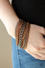Load image into Gallery viewer, Paparazzi&#39;s Metallic Horizon - Copper bracelet
