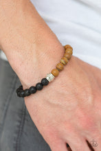 Load image into Gallery viewer, Paparazzi&#39;s Tuned In - Brown Urban Men bracelet
