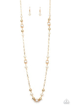 Load image into Gallery viewer, Paparazzi&#39;s Wall Street Waltz - Gold Pearl necklace
