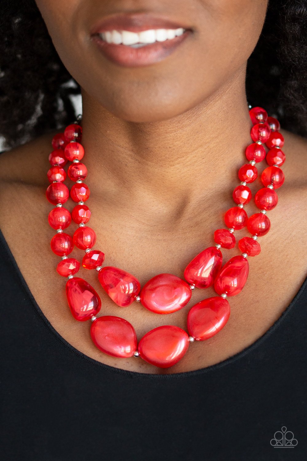Paparazzi's Beach Glam - Red necklace