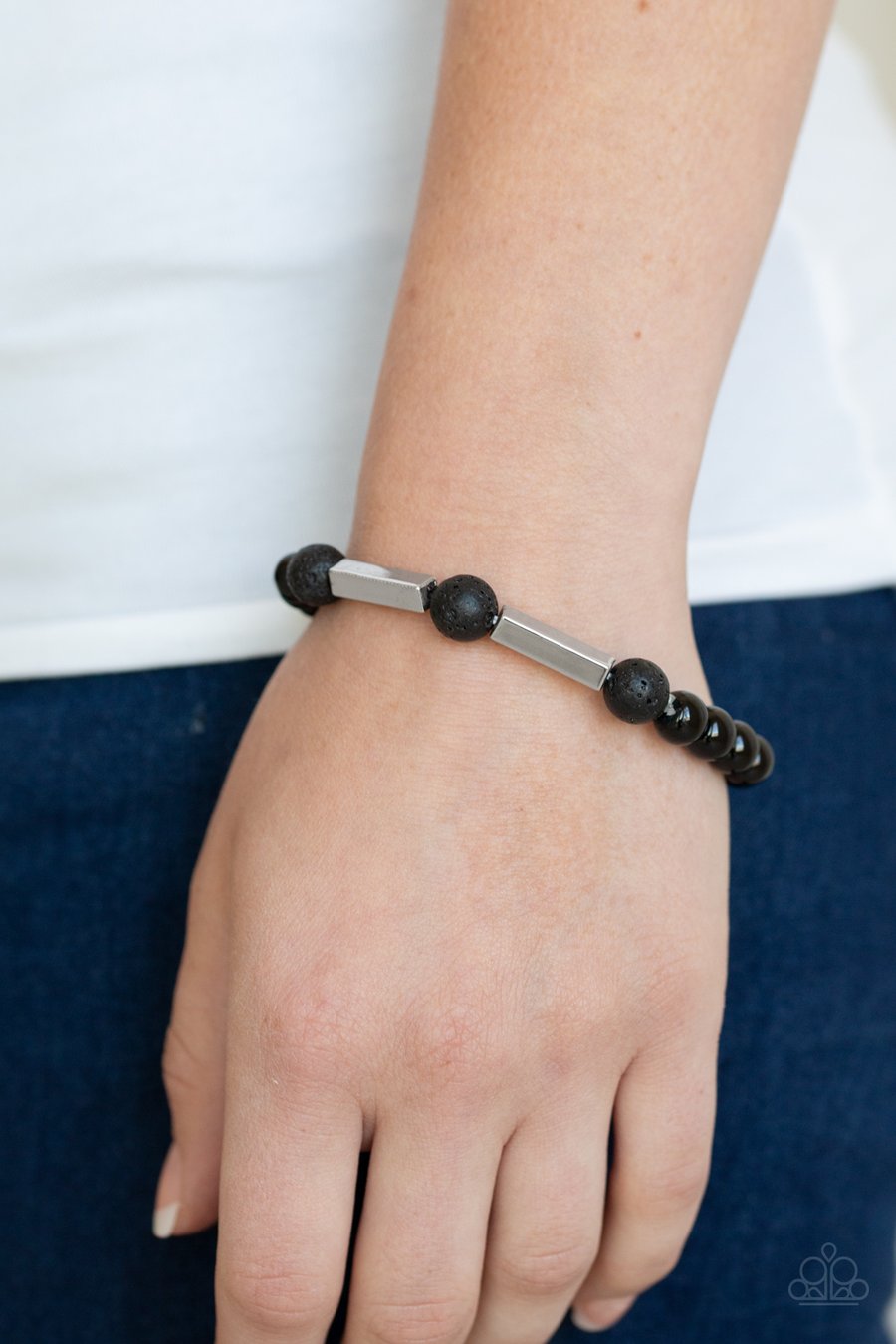 Paparazzi's Metro Meditation - Silver Urban Men bracelet