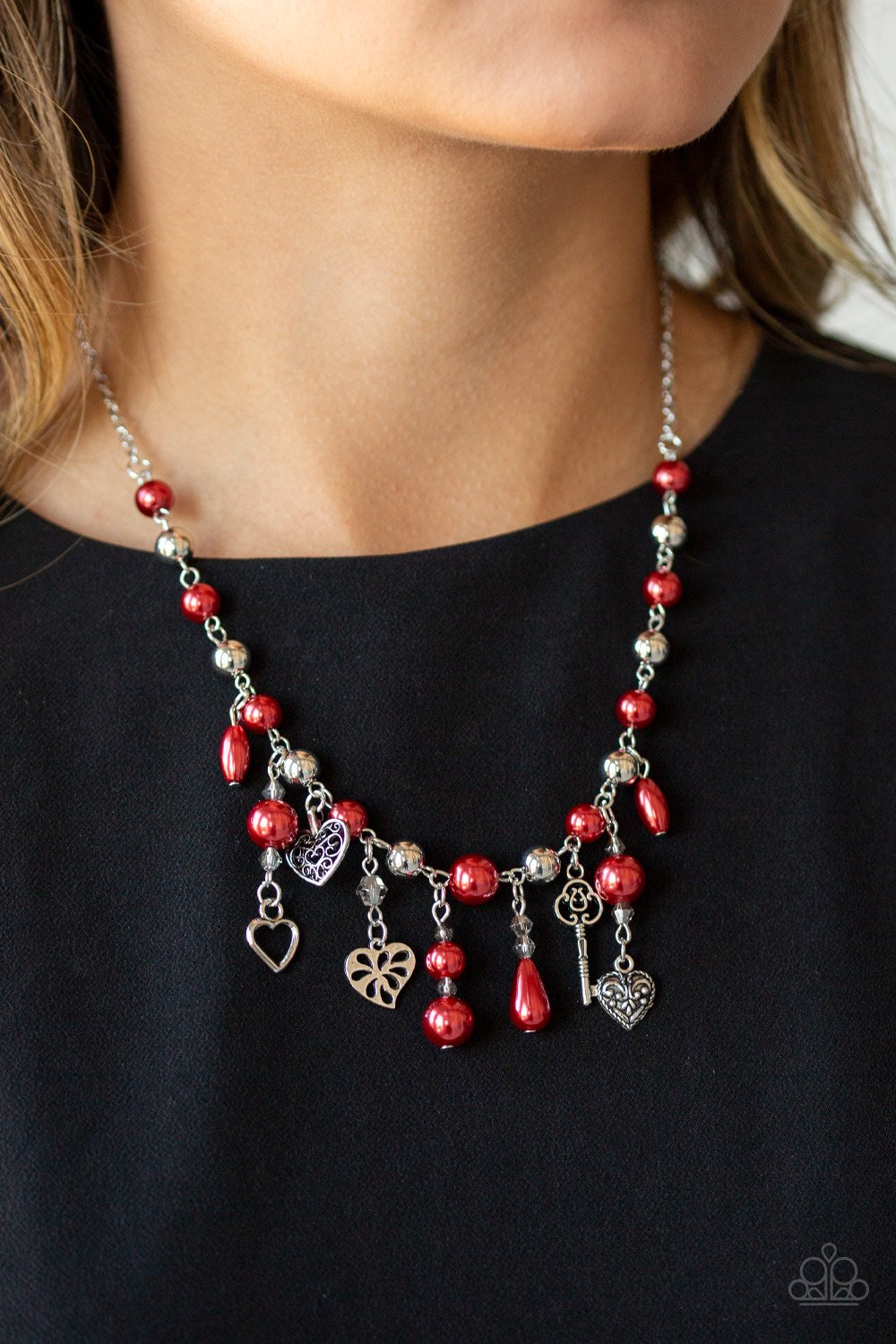 Paparazzi's Renaissance Romance -Red Pearl necklace